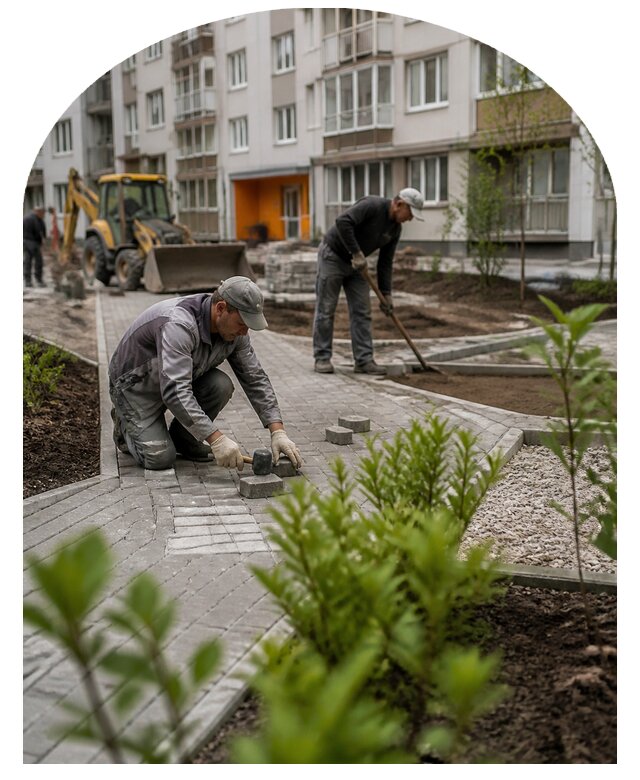 Благоустройство двора многоквартирного дома в Ялуторовске